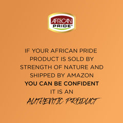 African Pride oil massaged into scalp to calm itchiness and refresh skin