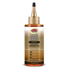 African Pride front bottle showing product and clear label for easy identification and use