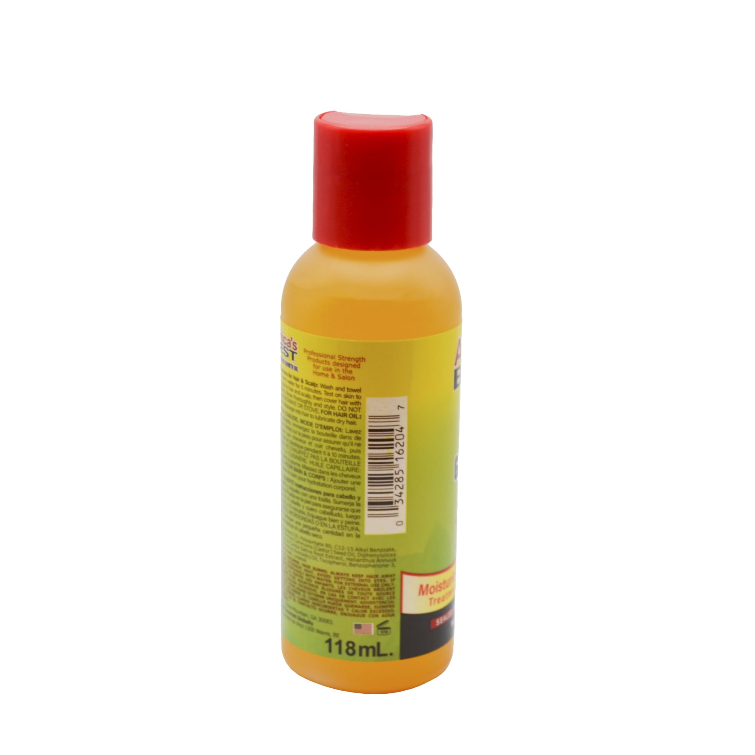 Africa's Best being applied to hair ends illustrating targeted moisture and reduced breakage