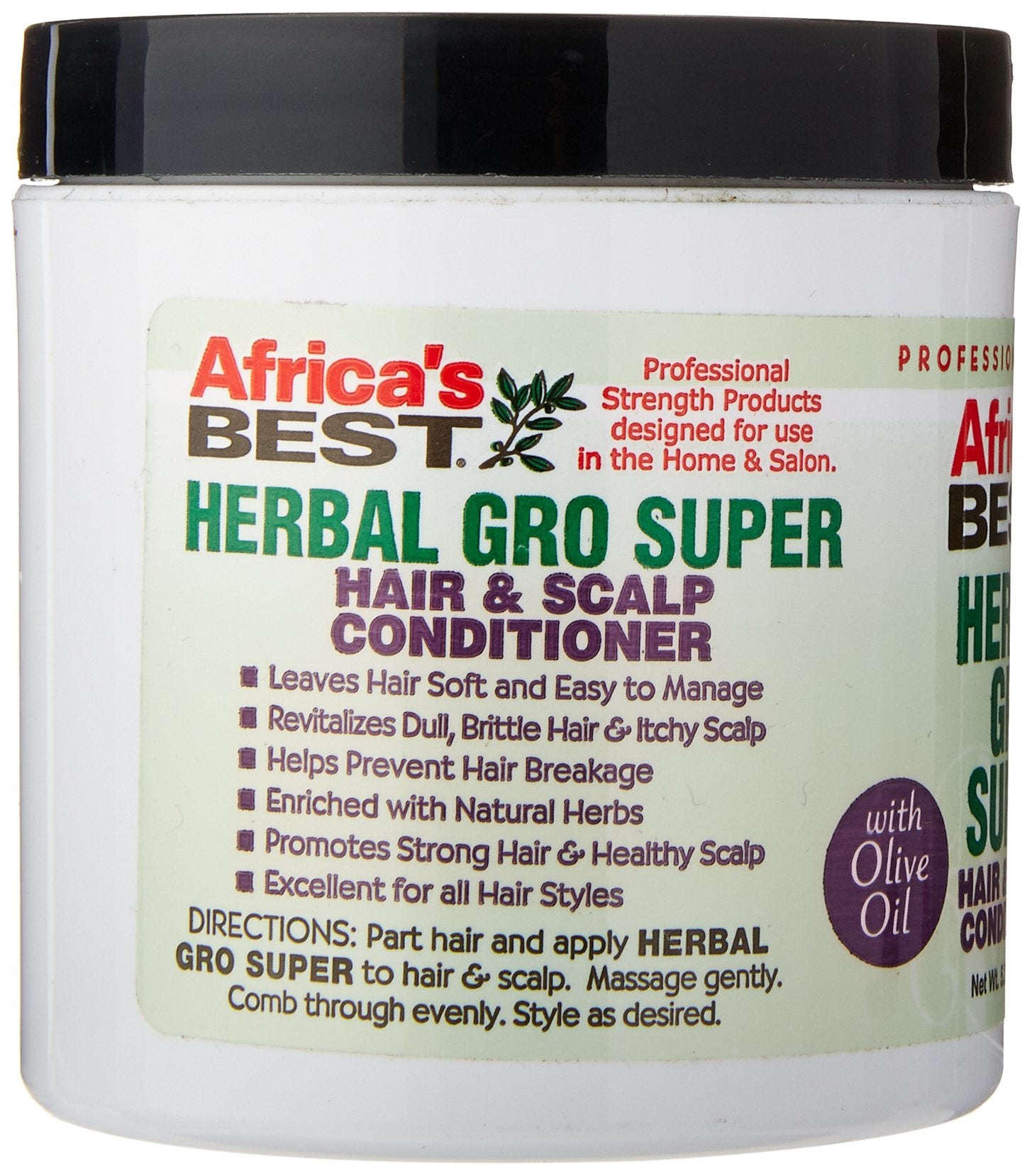 Africa's Best applied to hair during styling to reduce breakage and add shine for manageable hair