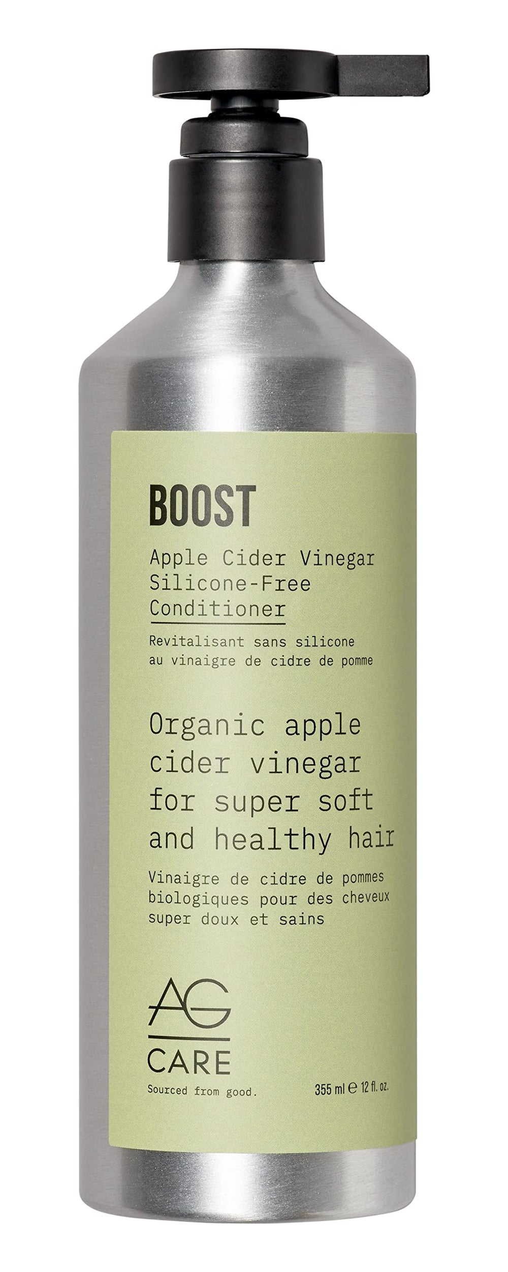 AG Care bottle front view showing label and 12 fl oz size with benefit of glossy hair