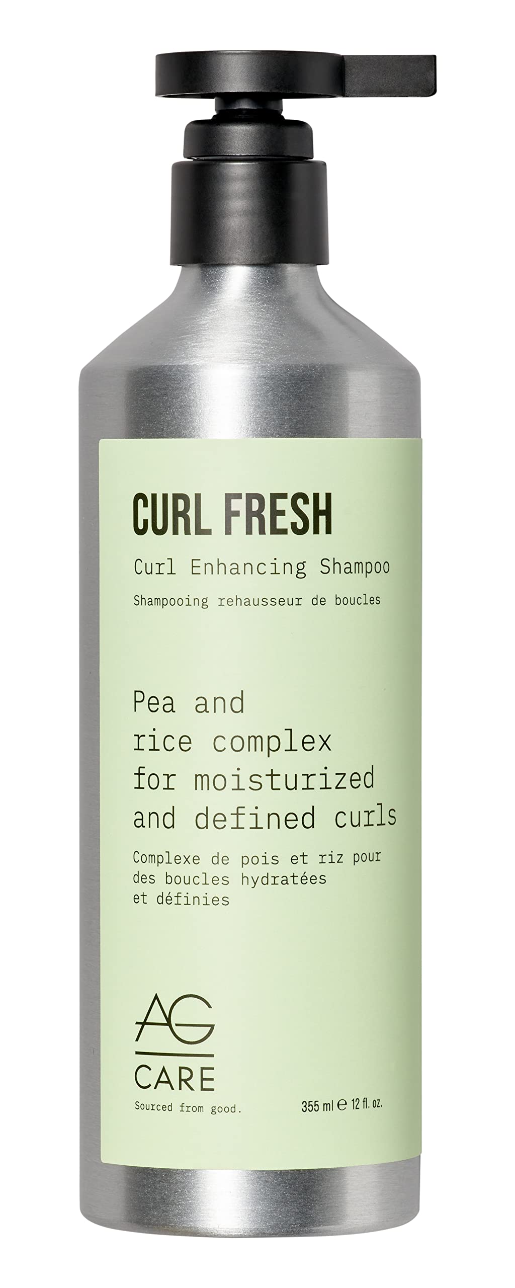 AG Care Curl Fresh Shampoo front bottle showing label and benefits