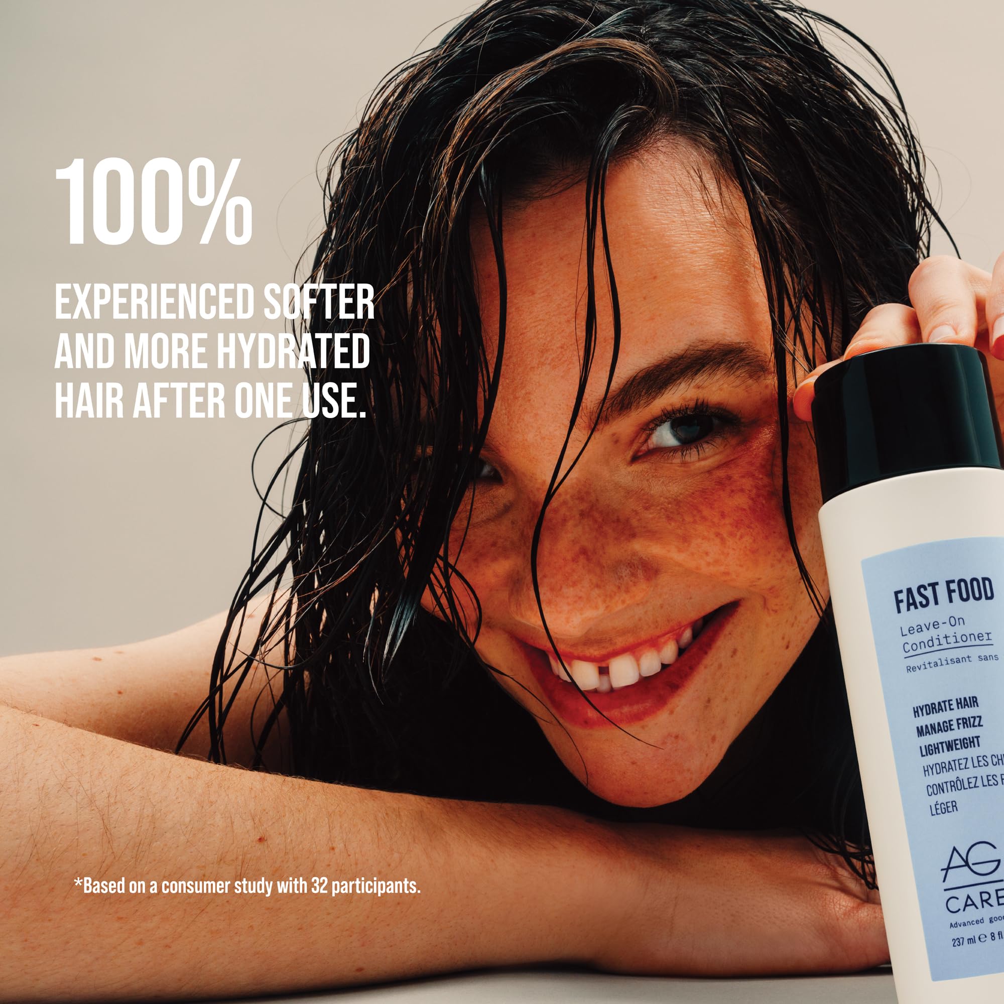 AG Care applied to damp hair improving combability and detangling