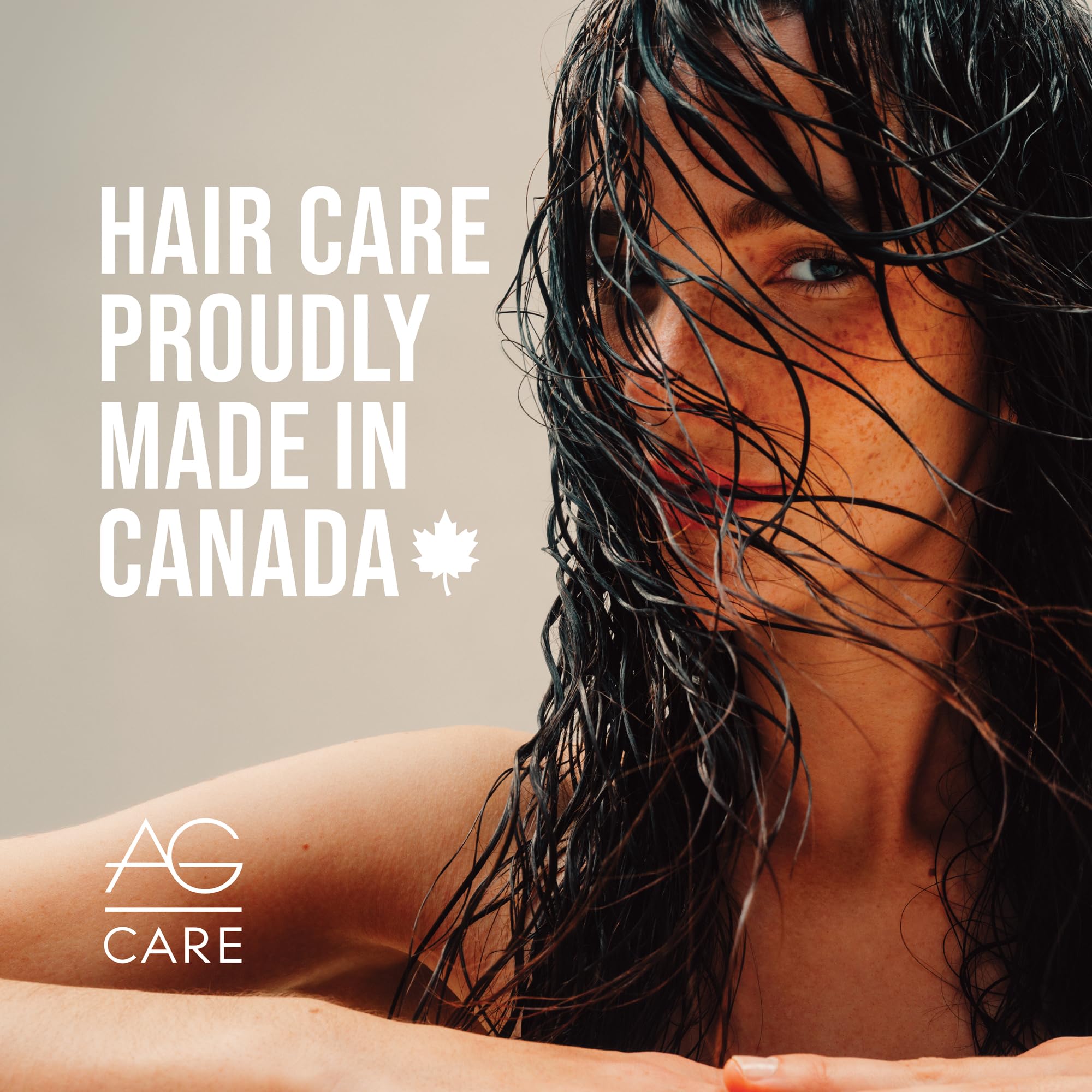 AG Care applied to curly hair in a lifestyle setting for soft definition