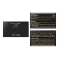 AGE20'S SPF 50+ label close-up emphasizing high sun-protection benefit