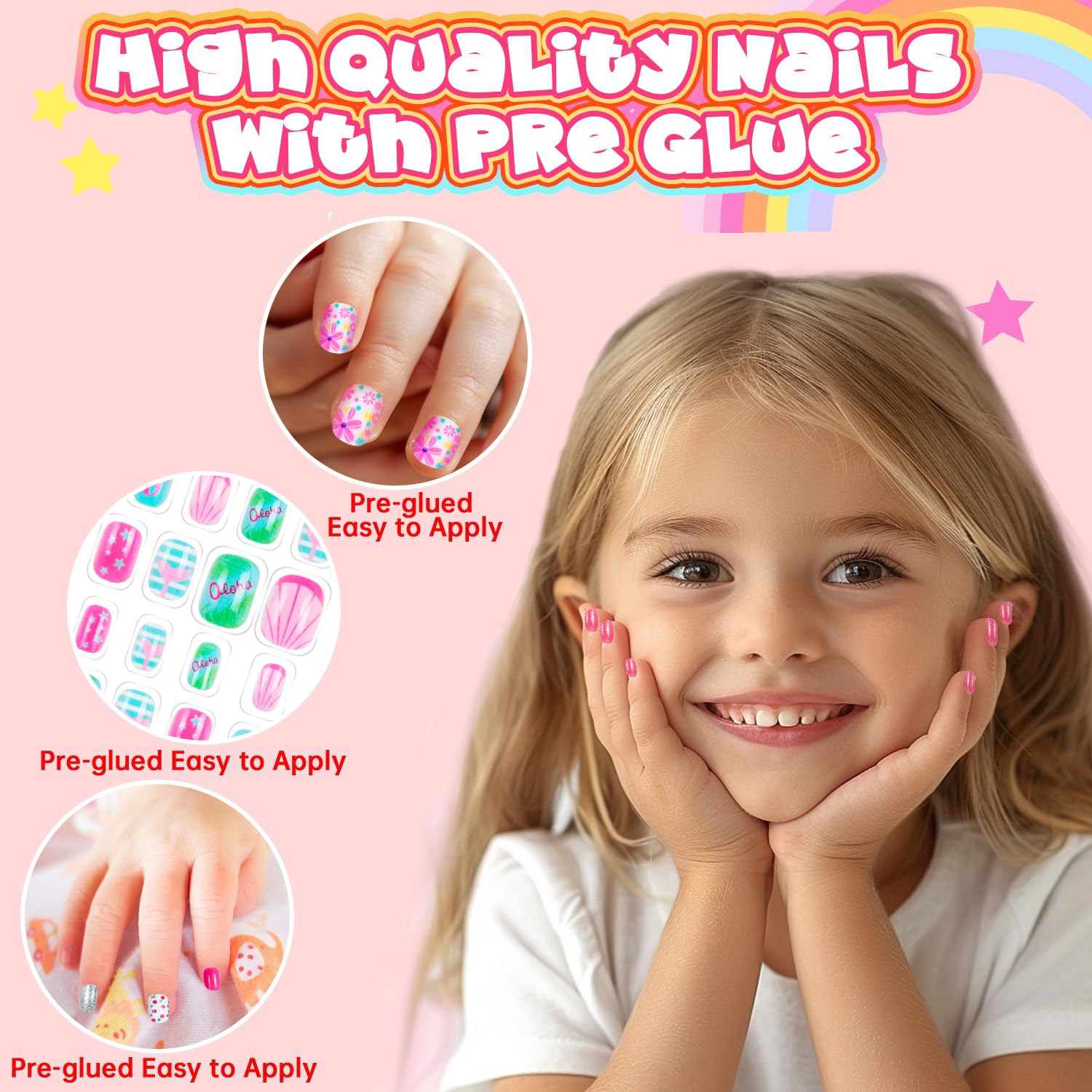AGGKKY elegant gift box open with nails inside, ideal present-ready kit