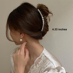 Agirlvct clip securing an elegant bun demonstrating secure non-slip hold