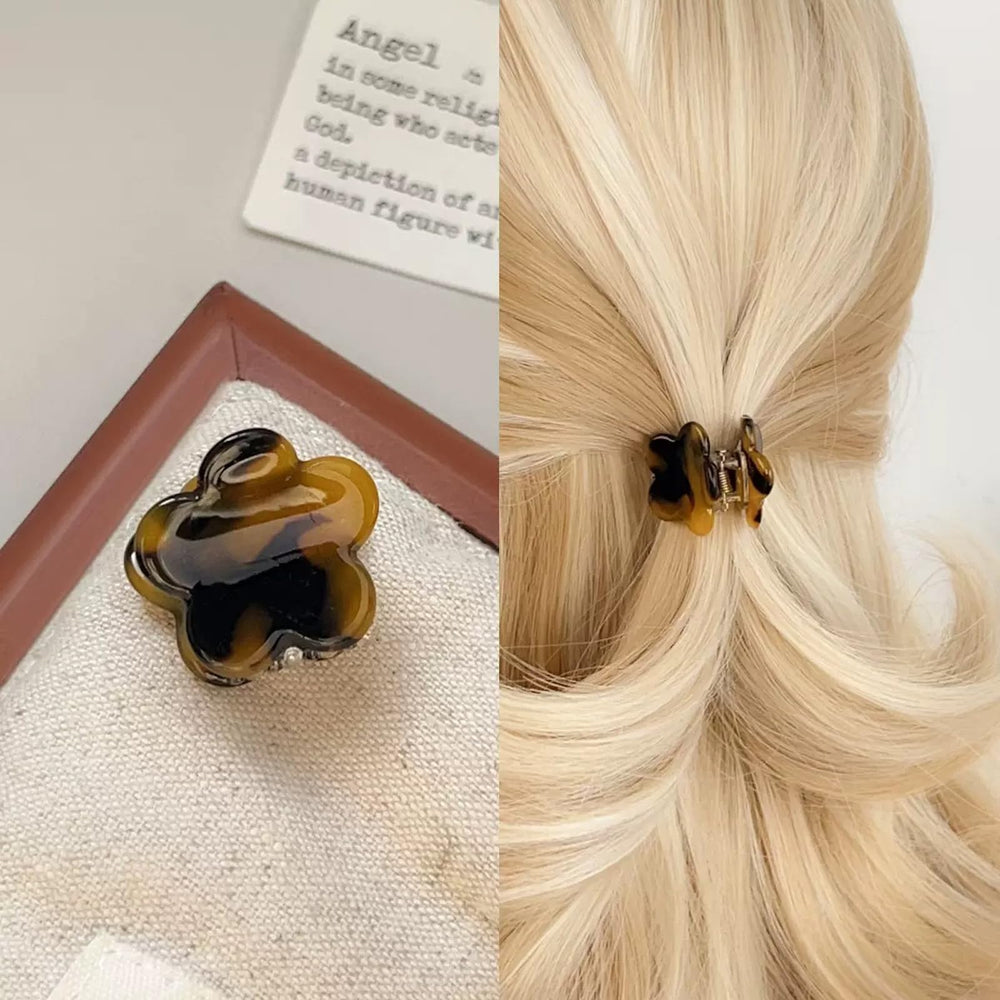 Agirlvct clip holding side bangs in place, quick tidy styling benefit