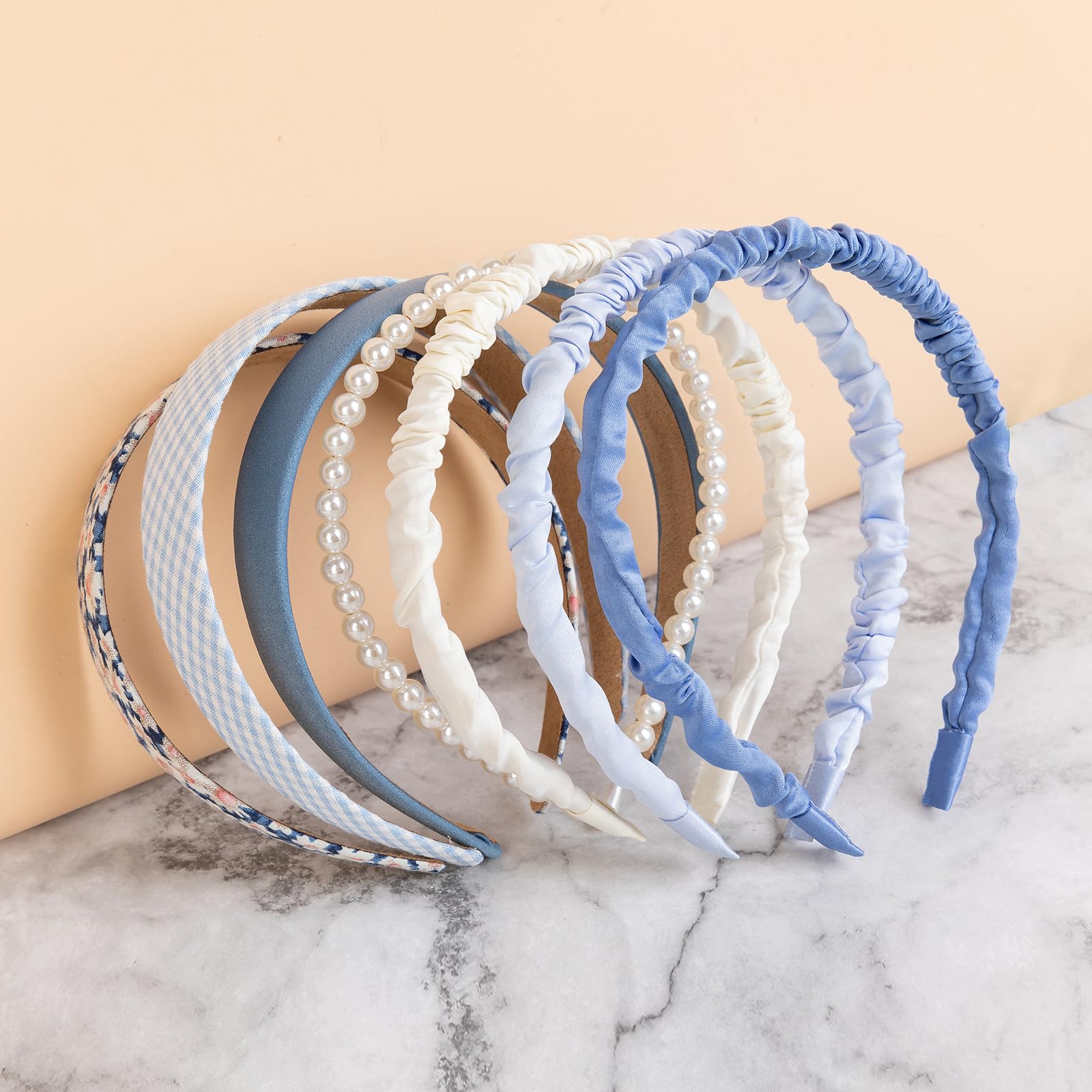 Agirlvct seven headbands flatlay demonstrating style variety and value