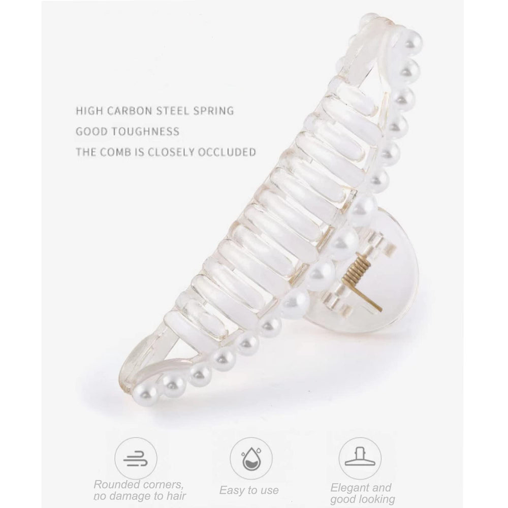 Agirlvct faux-pearl surface detail highlighting smooth finish that protects hair
