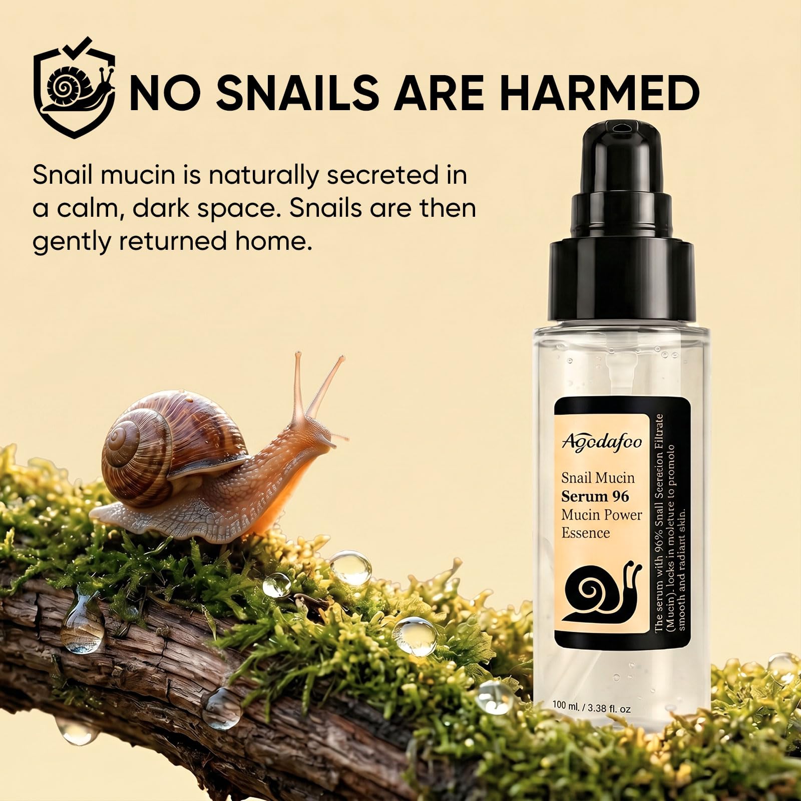 Agodafoo 100ml bottle next to common item to show true size