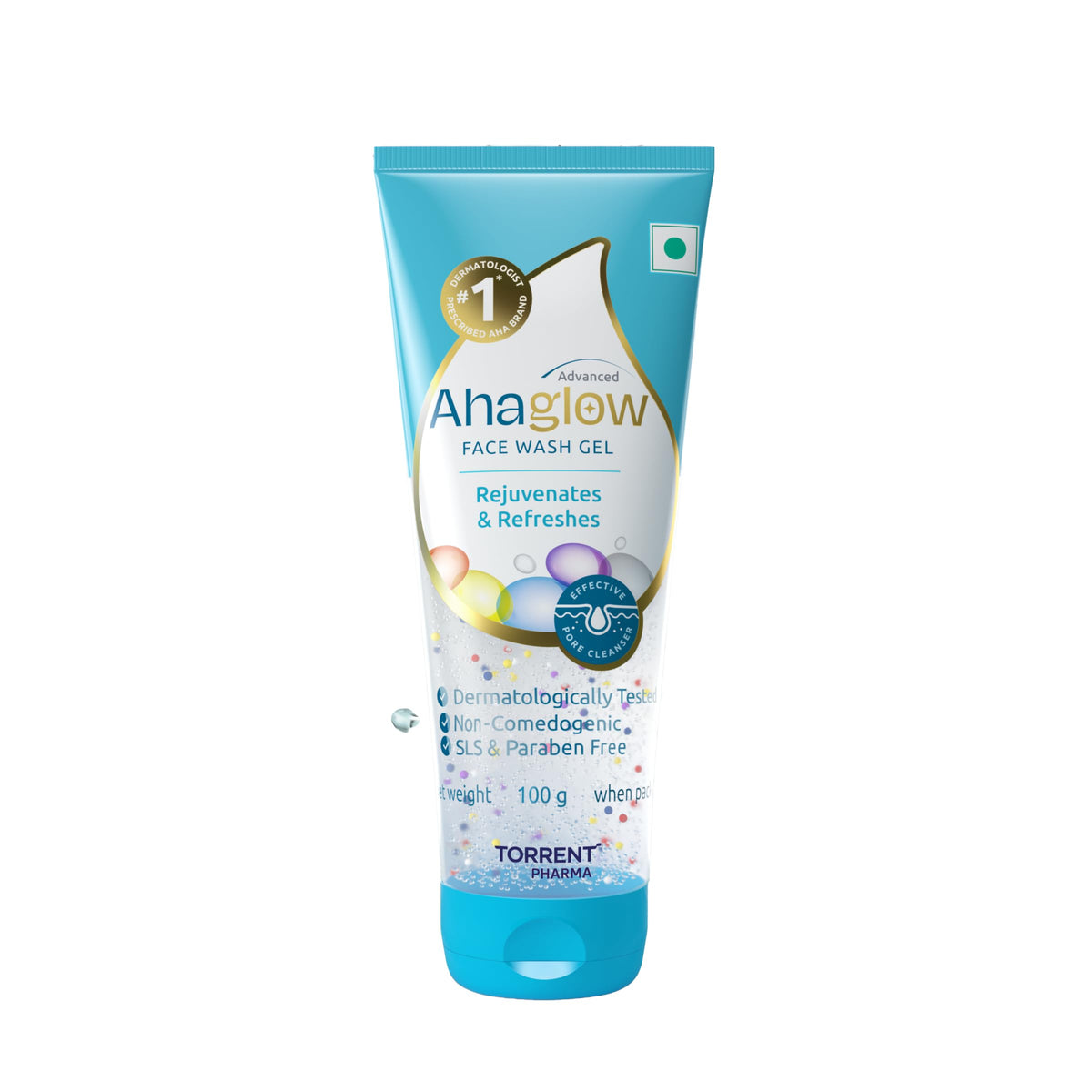 AHAGLOW front tube packaging showing brand and 100g size for shelf appeal
