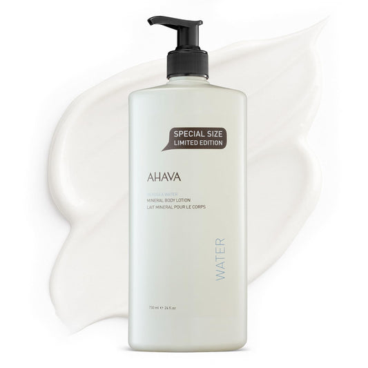 AHAVA front bottle shot showing packaging and mineral benefits