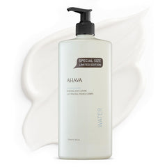 AHAVA front bottle shot showing packaging and mineral benefits