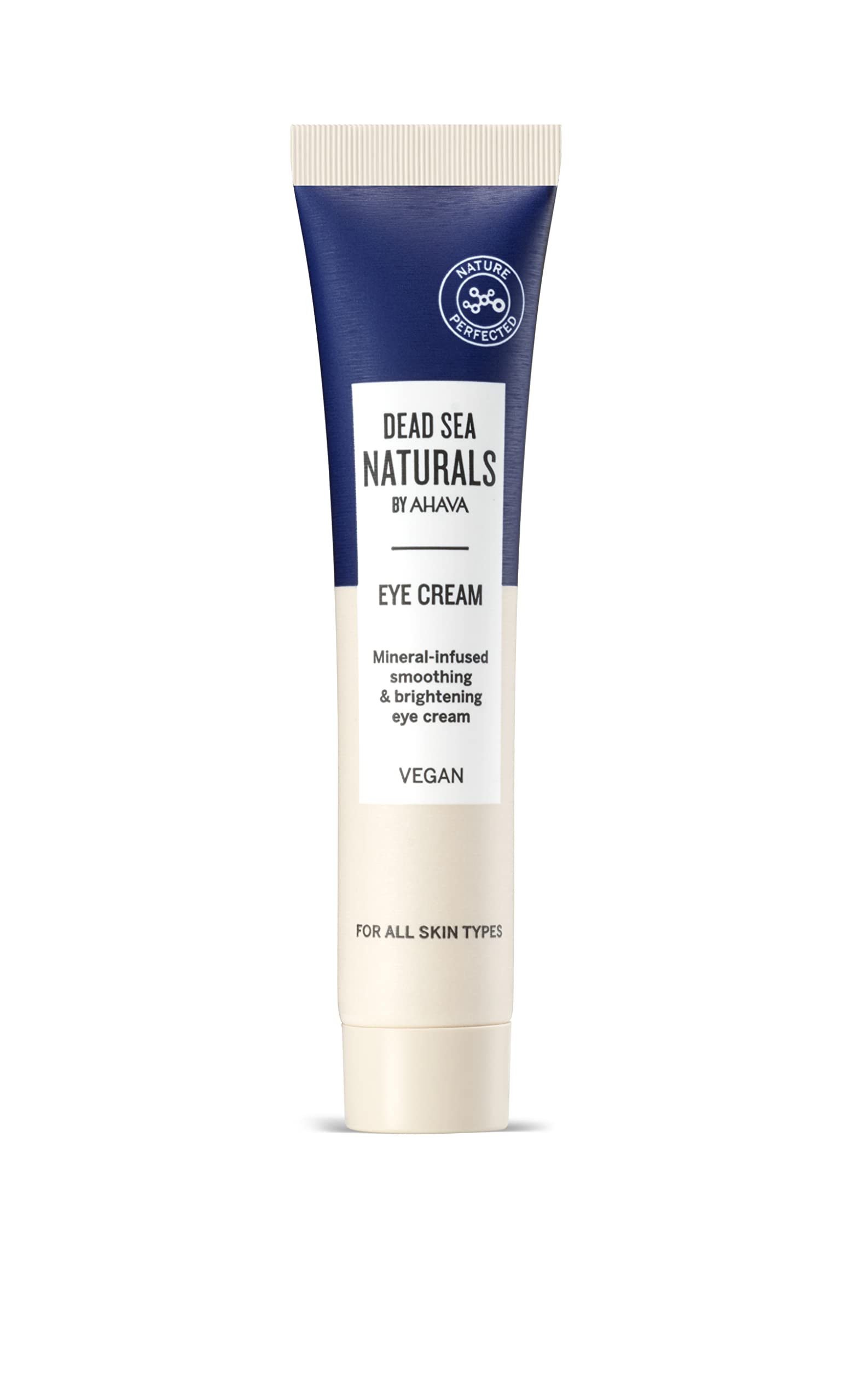 AHAVA Dead Sea Naturals front tube showing packaging and benefits