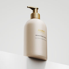 AHAVA hand application demonstrating silky feel and quick absorption