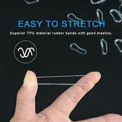 AHIER clear bands securing the ends of a braided hairstyle with discreet hold