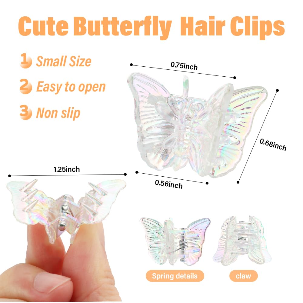AHONEY butterfly clip securing half-up hairstyle for playful Y2K look and hold
