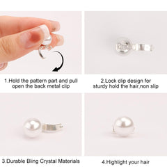 AHONEY mini clips placed in braid, secure hold for hairstyles