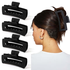 AHONEY front view of four black jumbo clips showing minimalist packaging and convenience