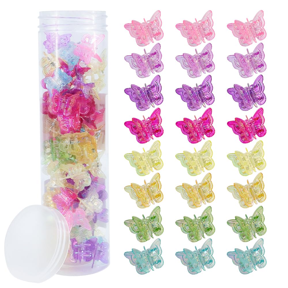AHONEY front packaging box with 60 colorful butterfly clips, convenient storage