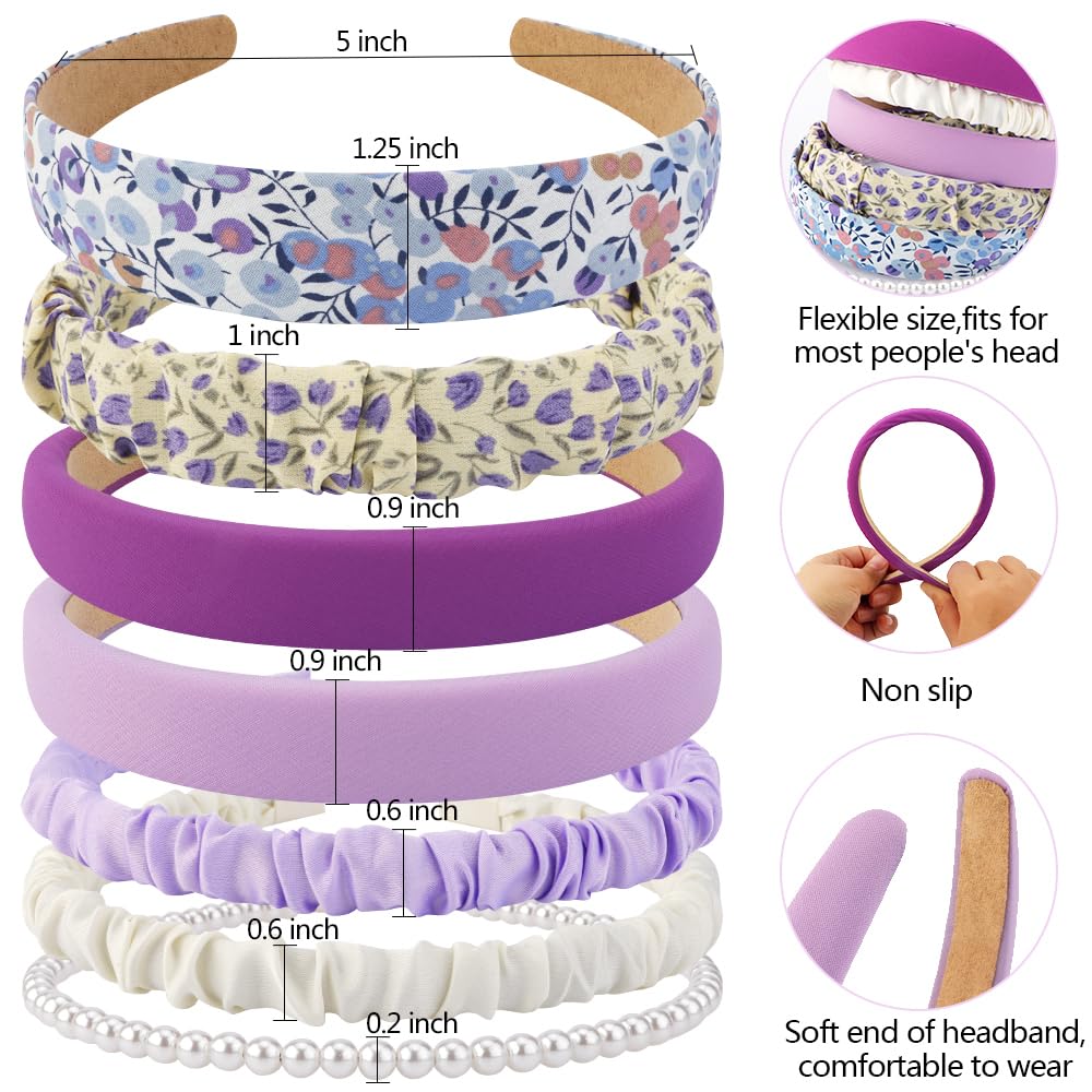 AHONEY knotted purple headband detail highlighting stylish twist and hold