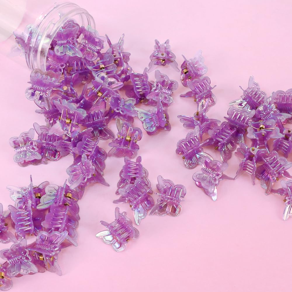 AHONEY clips styled at a beach party adding playful purple accents