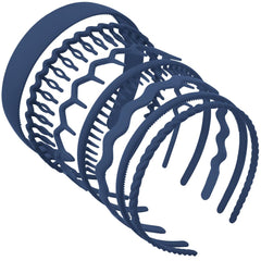 AHONEY woman wearing navy headband outdoors showing stylish practical hold benefit