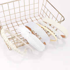 AHONEY padded wide headband side view offering comfy retro volume