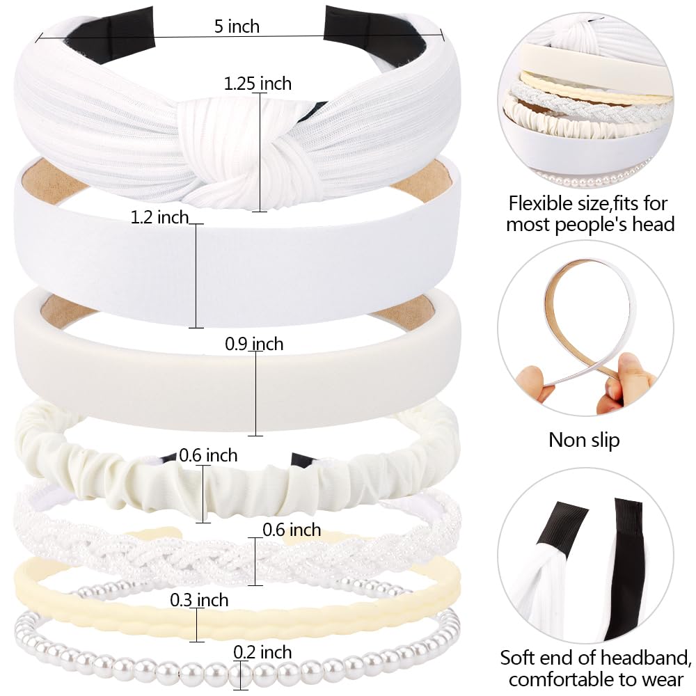 AHONEY pearl-accented headband detail adding elegant touch for events