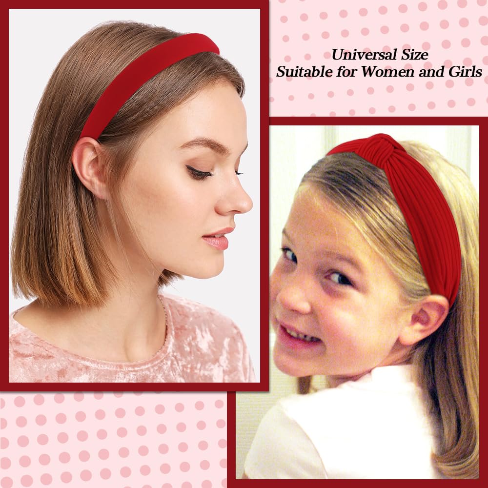 AHONEY pearl red headband detail focusing on pearls adding subtle shine