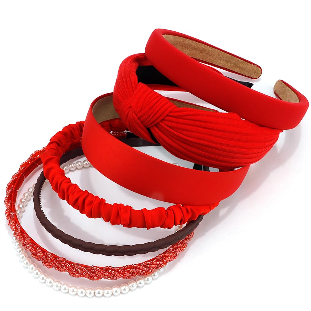 AHONEY red headbands arranged as gift showing ready-to-give convenience