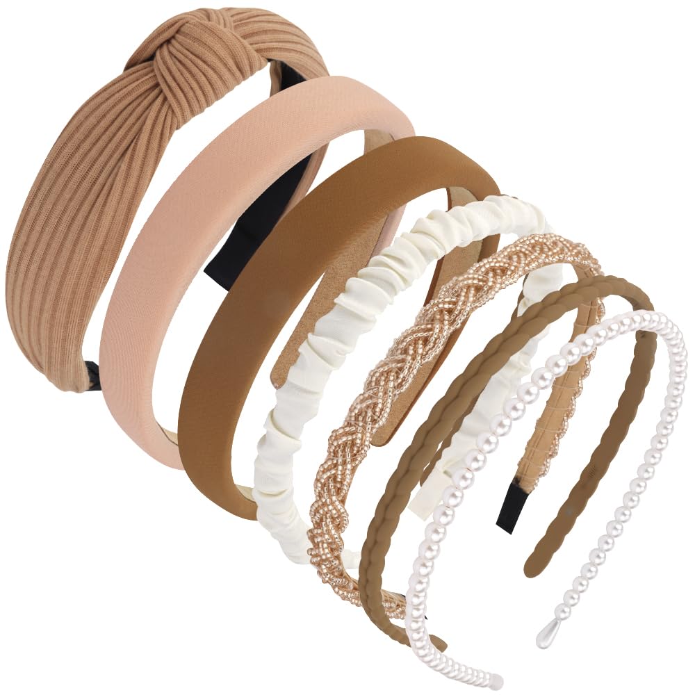 AHONEY headbands beside a hand to show scale and lightweight portability