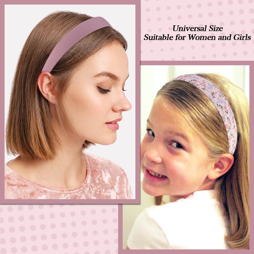 AHONEY thin versus wide headbands contrast to show styling versatility