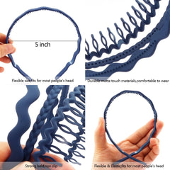 AHONEY wide comb headband worn during yoga demonstrating secure hold benefit