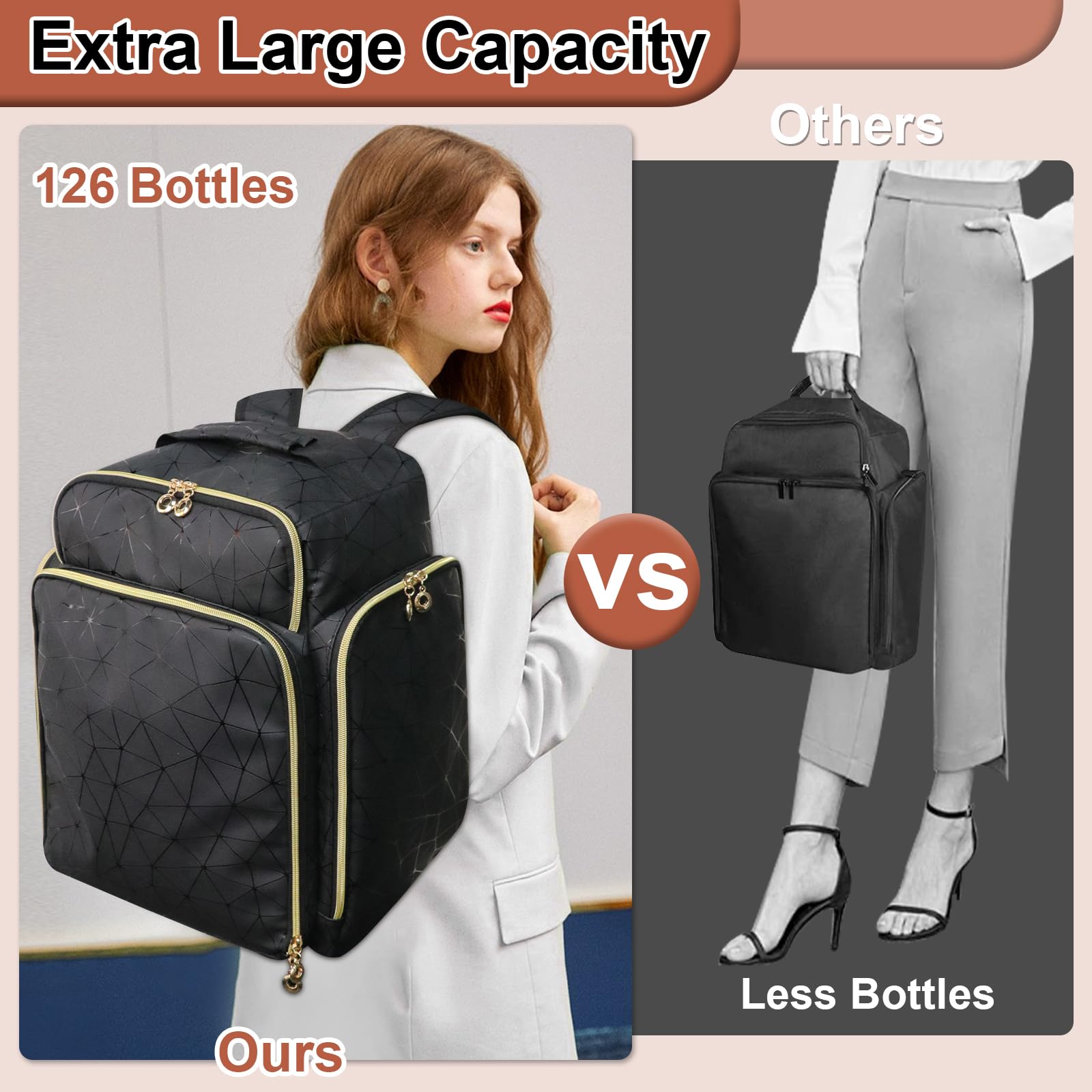 ahzske backpack straps and top handle for comfortable carrying