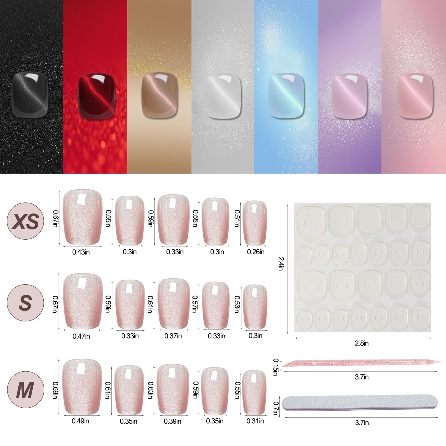 AIBEE color swatch spread with seven shades visible for effortless style mixing