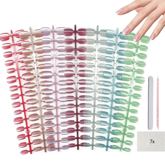 AIBEE front packaging showing full 210-piece cat eye nail set and convenience