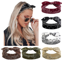 AIBFRID front packaging showing six paisley bow headbands and easy outfit matching
