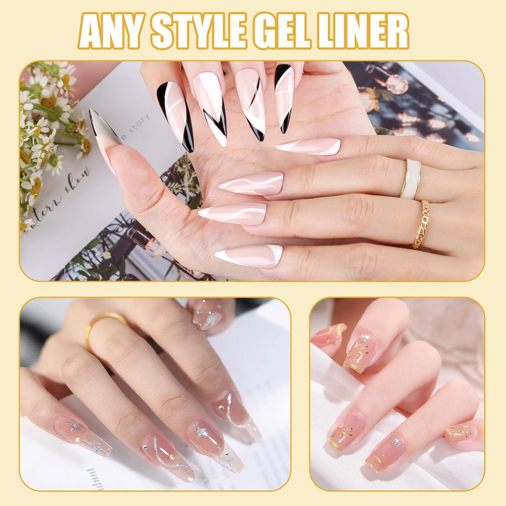 AIBRIT black and white French tip example illustrating crisp lines and professional finish