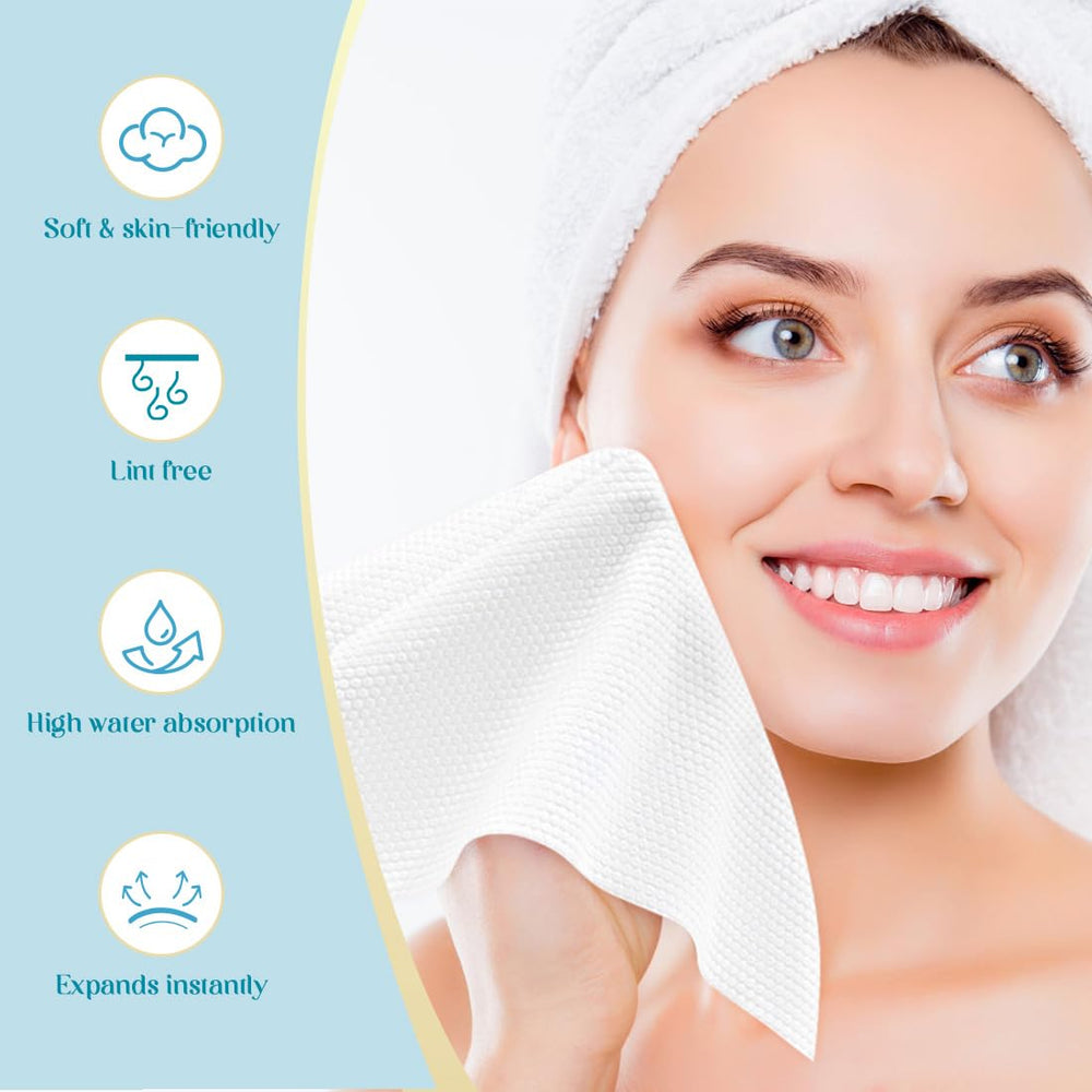 AIDEA expanded towel flat showing full 8x9 inches useful surface