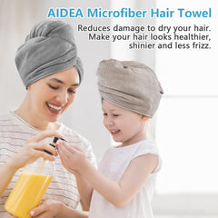 AIDEA folded multicolor turbans stacked for easy rotation and storage