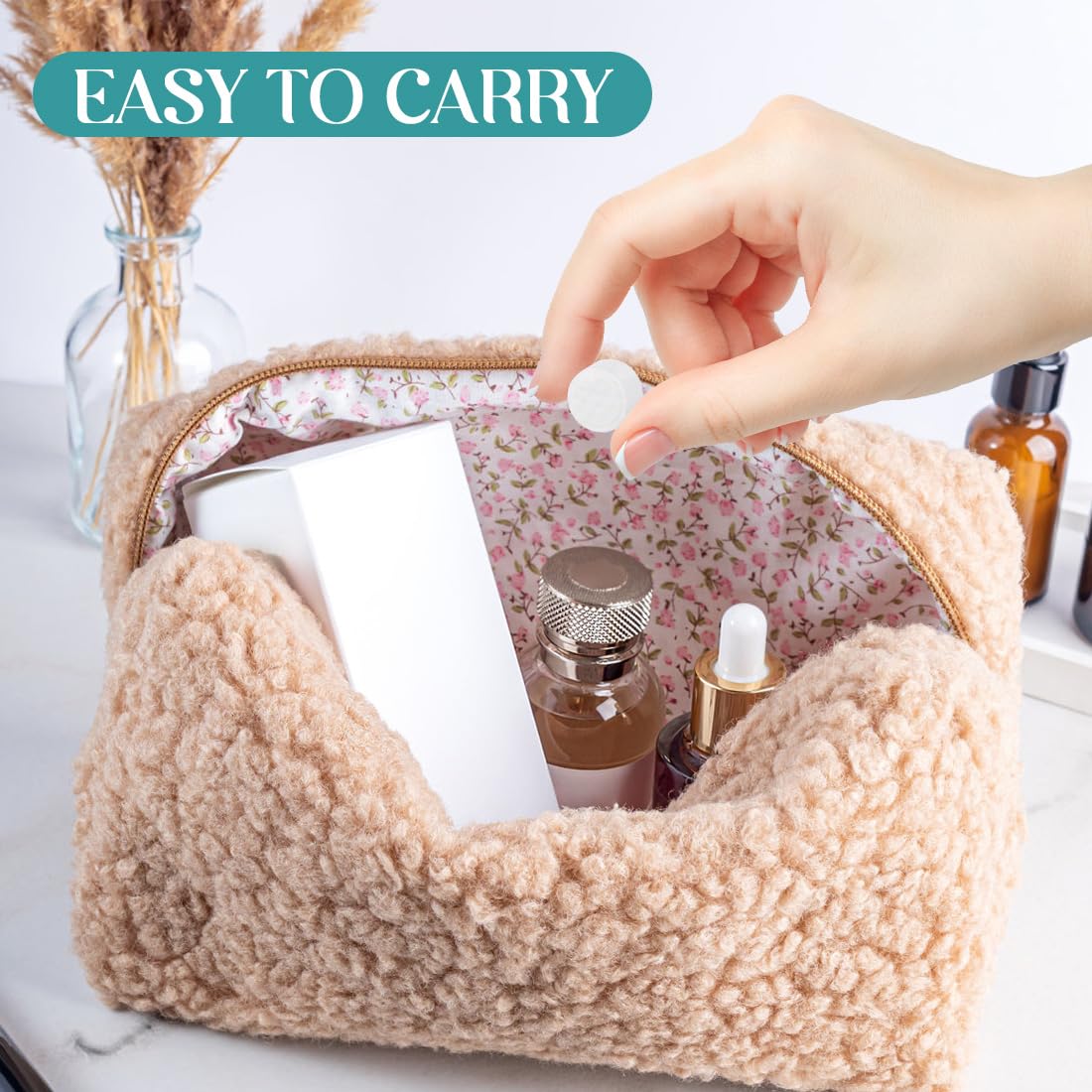 AIDEA travel pouch inside backpack showing compact convenience