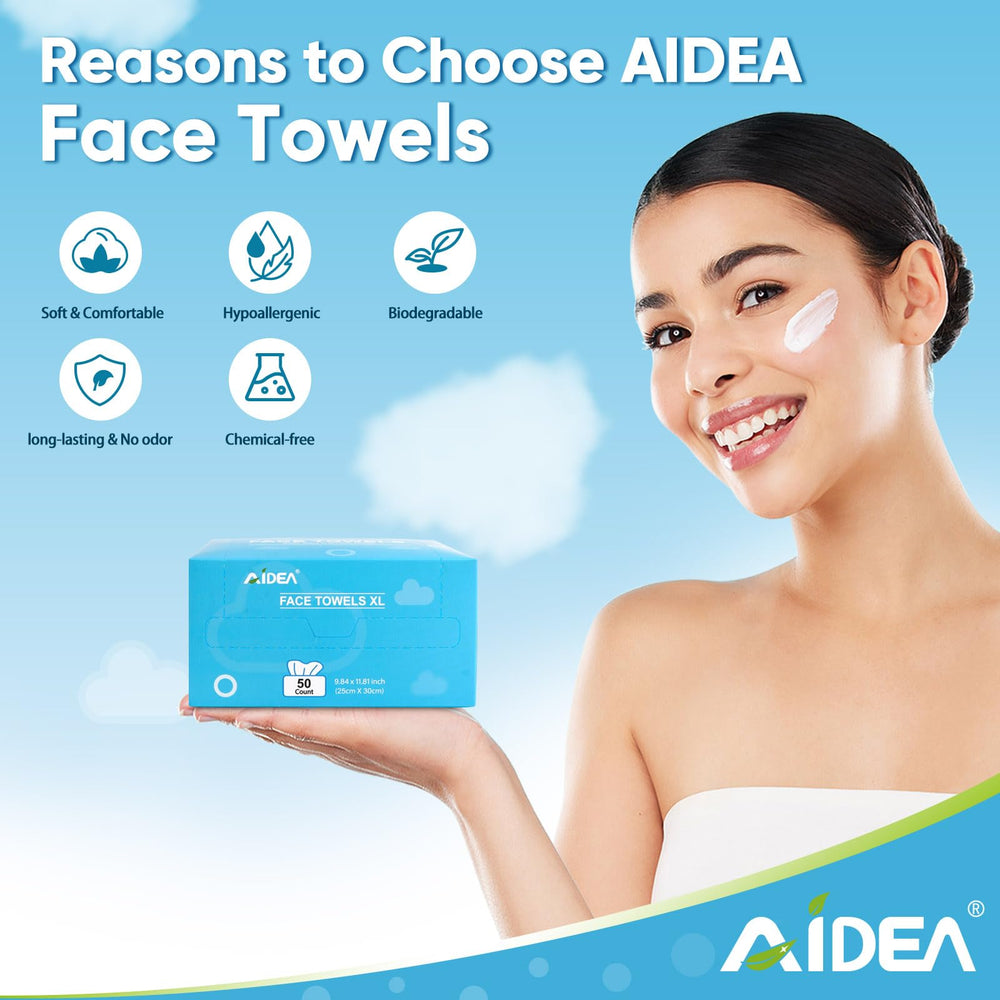AIDEA towel dampened removing makeup quickly and gently