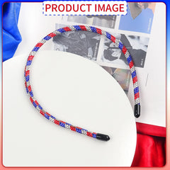 AIDVPOD headband displayed with patriotic costume pieces showing styling ideas