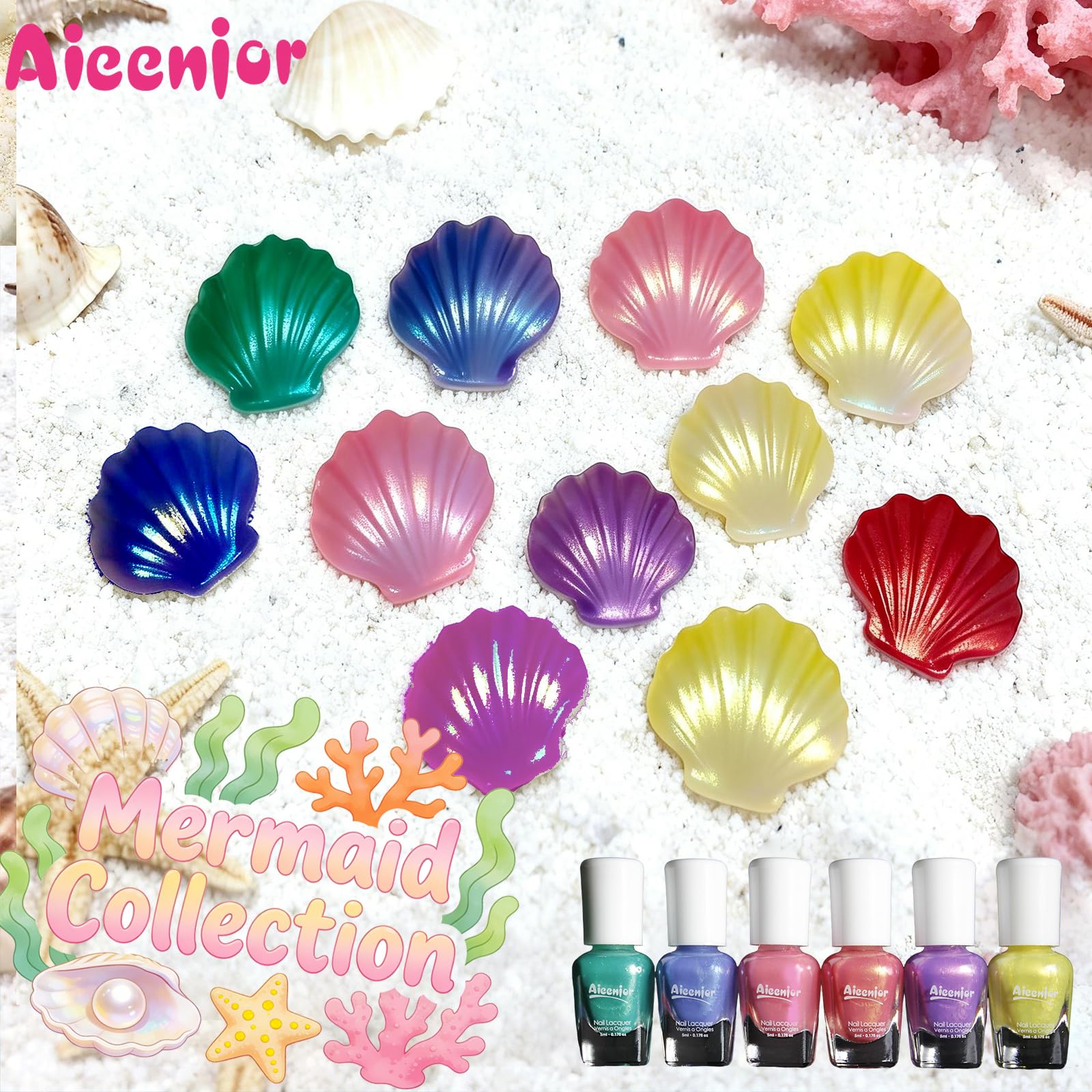 Aieenjor polish being peeled off easily for quick, solvent-free removal
