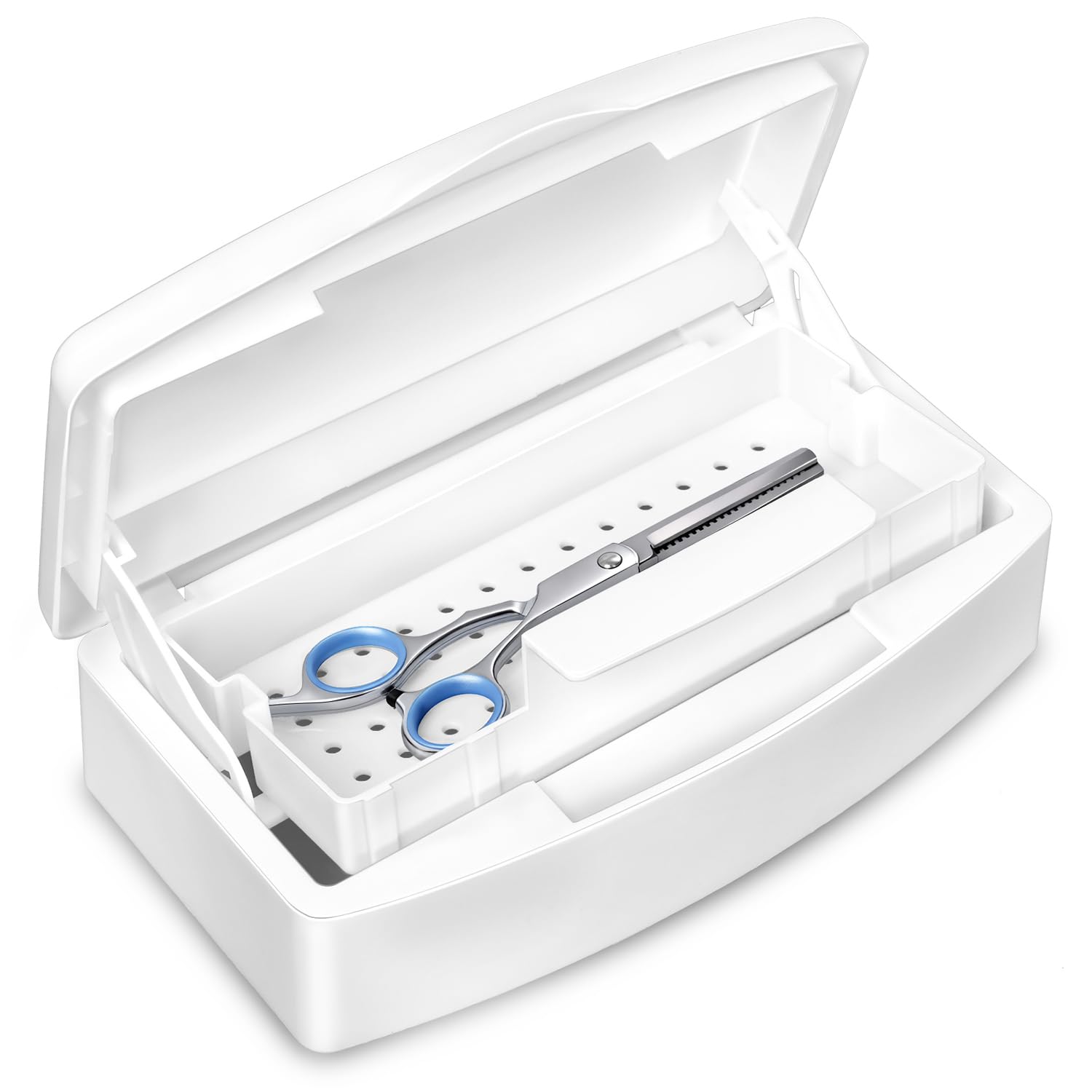 Aifeiter sterilizing box front view showing compact design and durable plastic