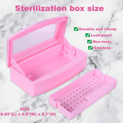 Aifeiter sterilizer with manicure tools arranged on tray demonstrating organized storage