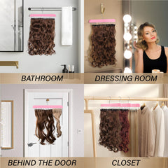 AIHOPESTO hanger loaded with multiple wefts showing space-saving organization