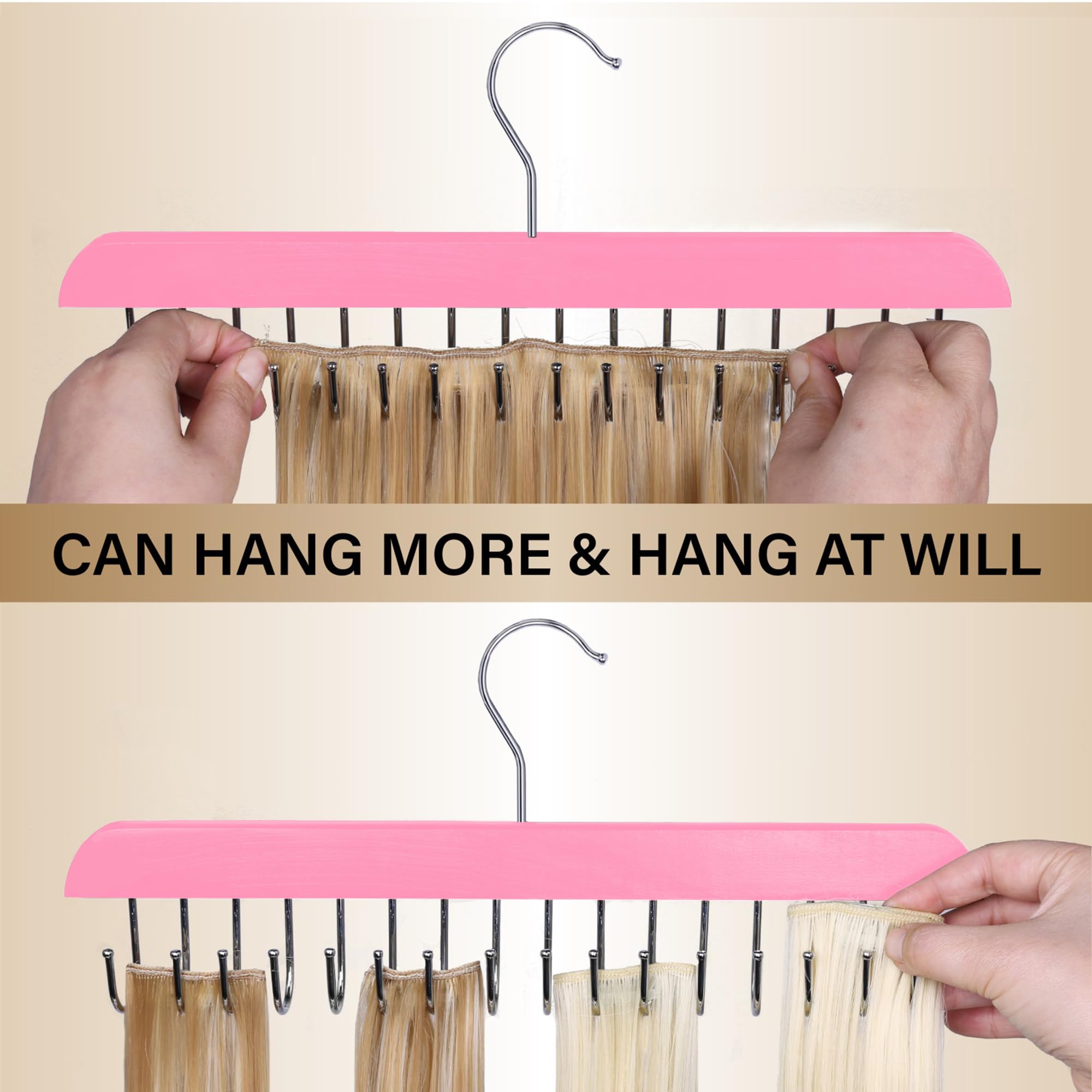 AIHOPESTO hanger held in hand to show compact size and travel convenience